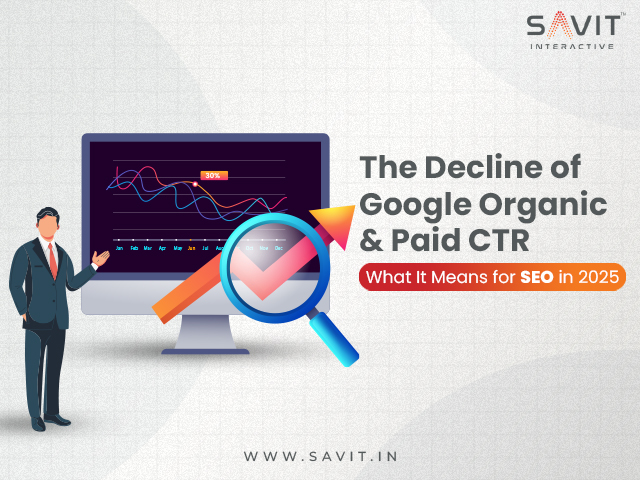 Decline google organic paid ctr seo 2025