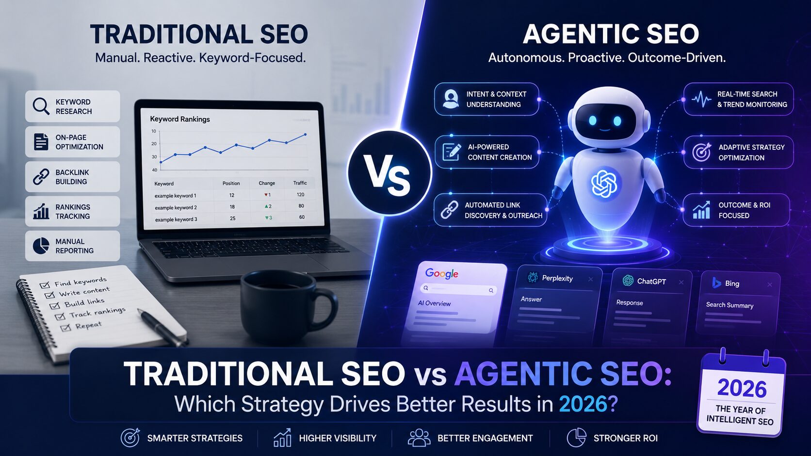 traditional seo vs agentic seo