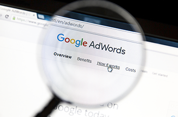 Google adwords page