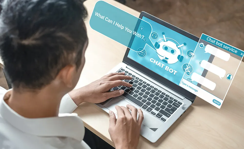 Person working on laptop with SEO tools displayed on screen