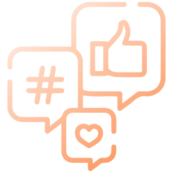 social media hastag icons